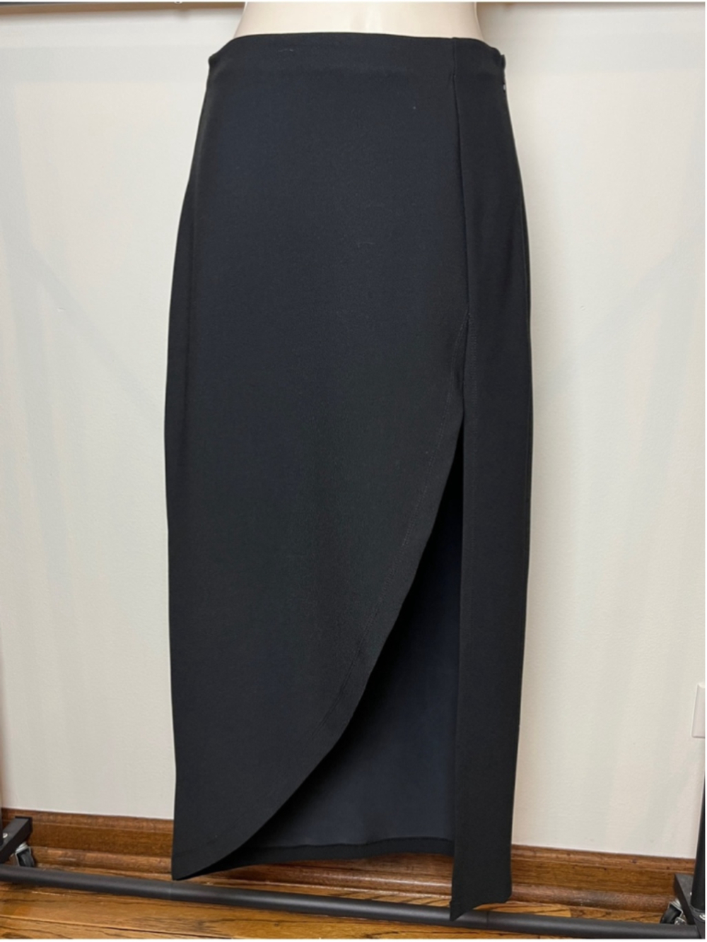 Abercrombie Midi Skirt Pencil Black XS Office Formal Classic Whimsigoth
